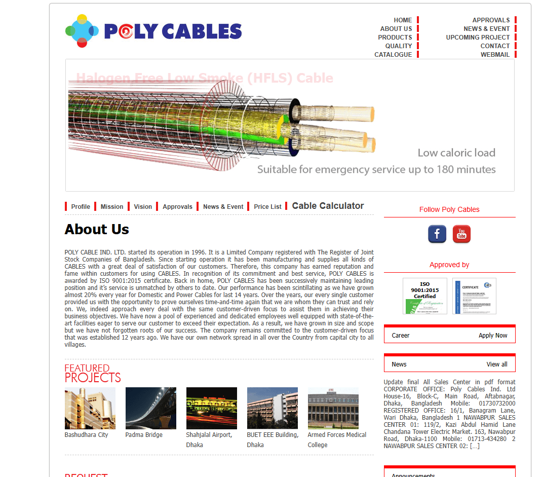 Poly Cables — Mail Server & Website