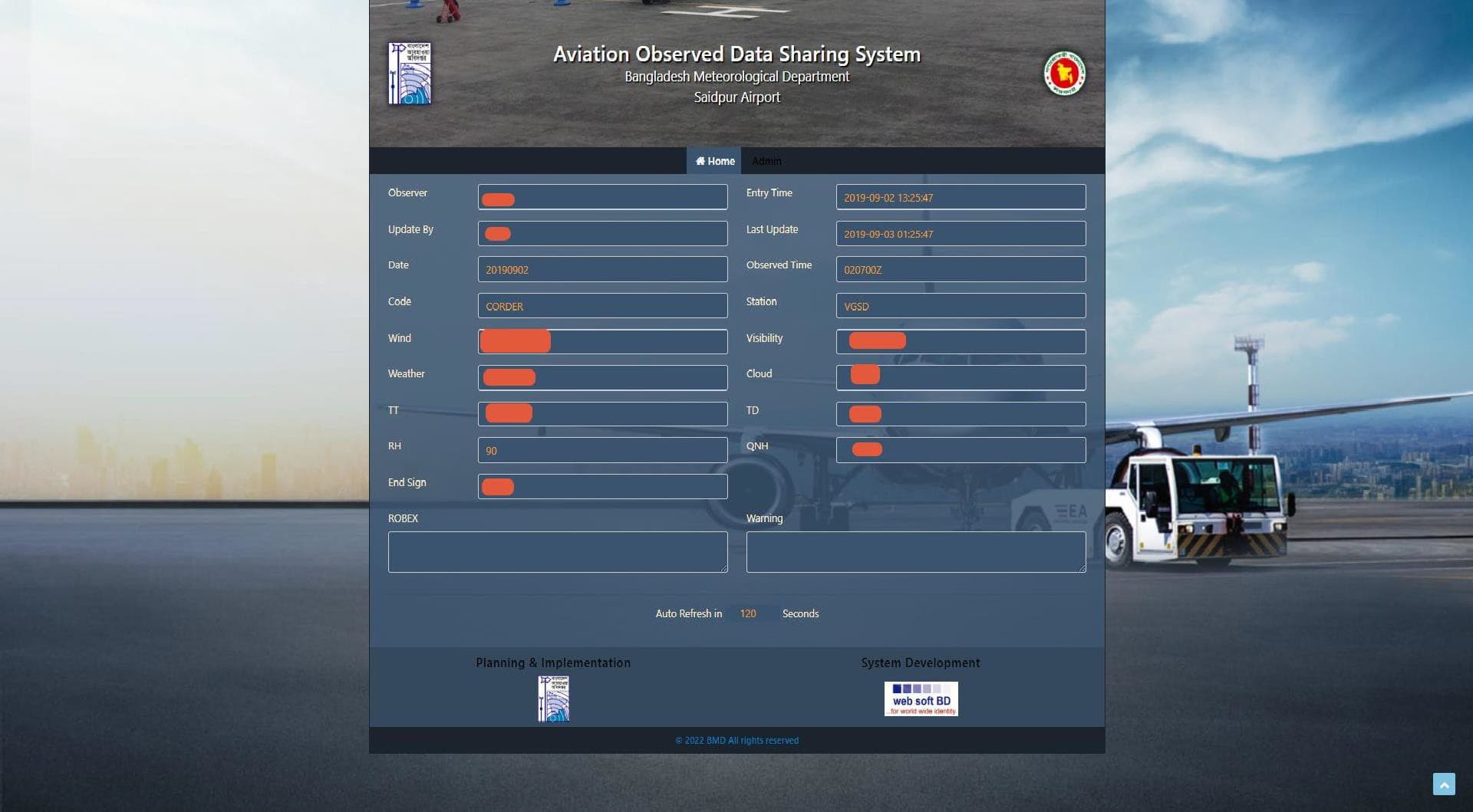 Aviation Observed Data Sharing System