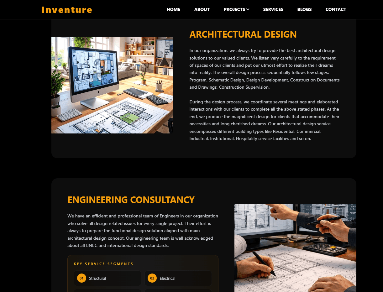 Inventure Builders — Architecture Firm Website screenshot 3