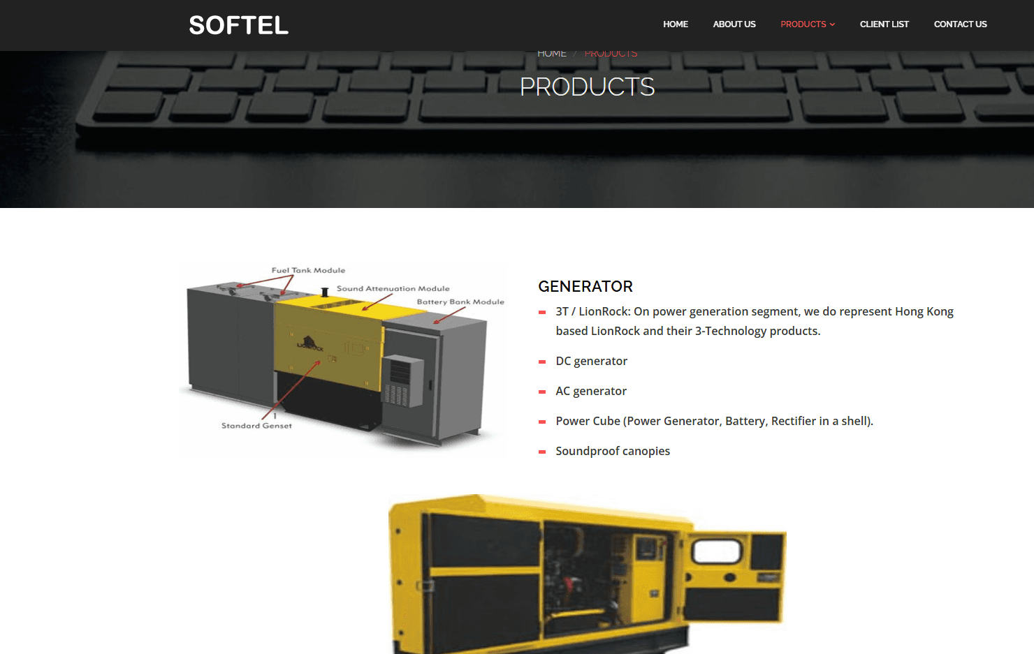 Softel — Telecom & IT Company Website screenshot 2