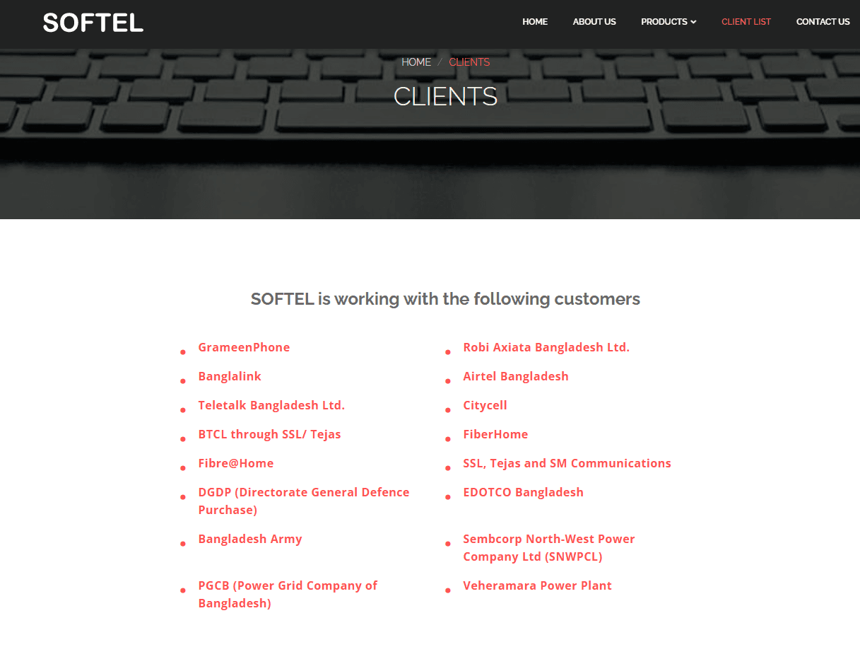Softel — Telecom & IT Company Website screenshot 3